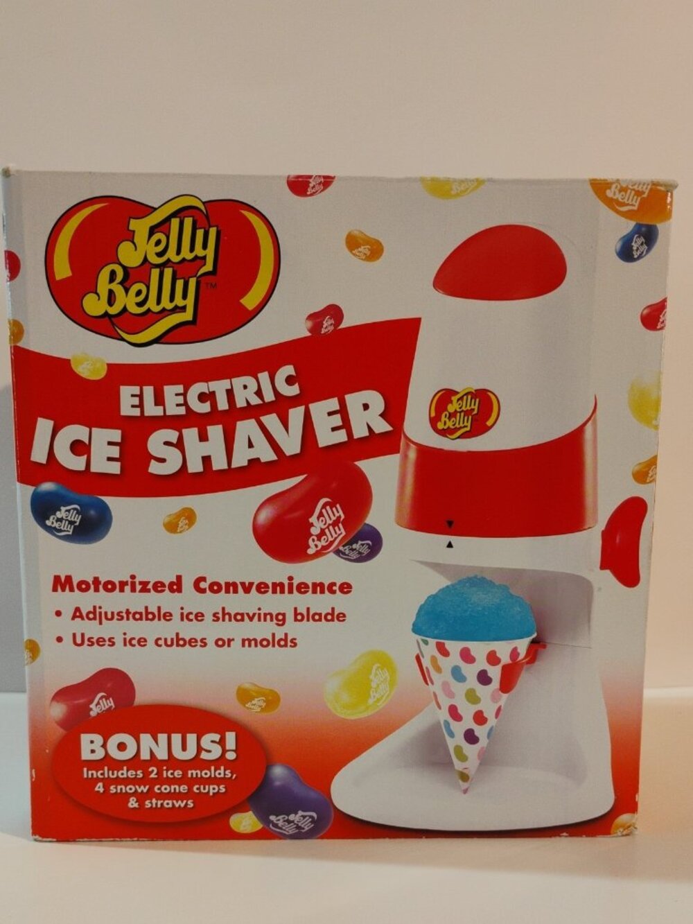 Jelly Belly Electric  Ice Shaver with bonus ice molds, cups and straws  NEW